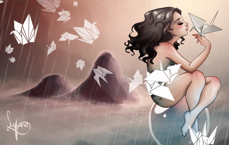 Grullas de Origami - Origami by susanavivar